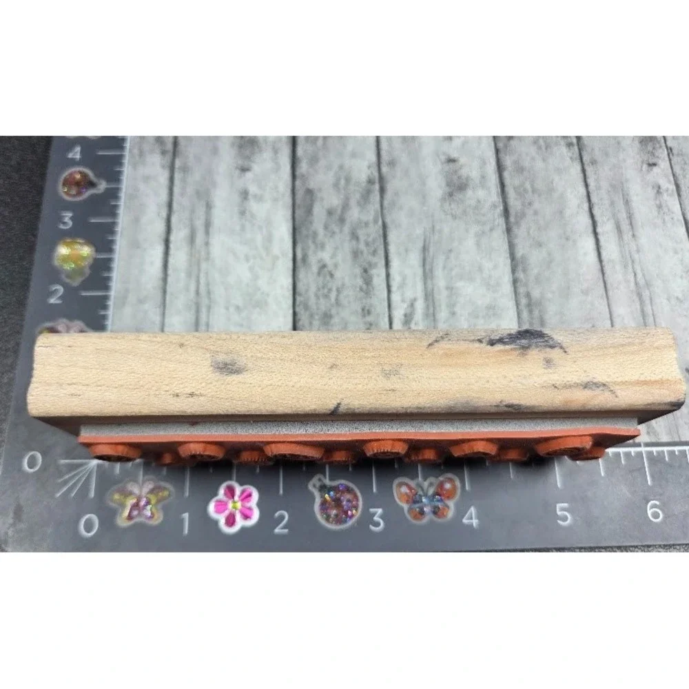 Stampin' Up! Buttons Border Rubber Stamp Wood #A30